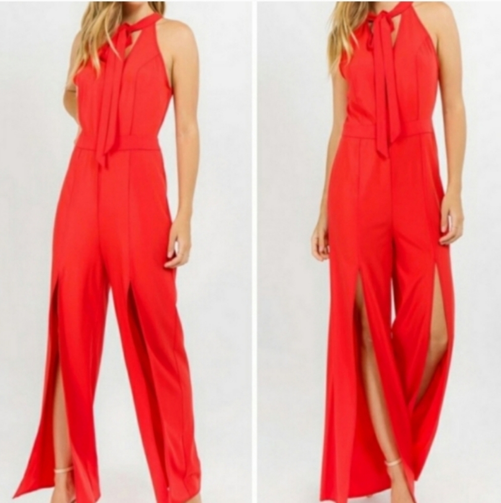 Strut & Bolt Sleeveless Red Jumpsuit Pantsuit - Picture 11 of 11